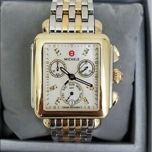 Michele two tone deco watch